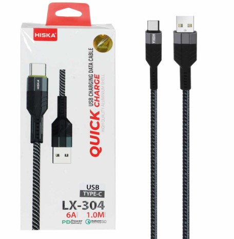 کابل شارژر تایپ سی هیسکا LX304